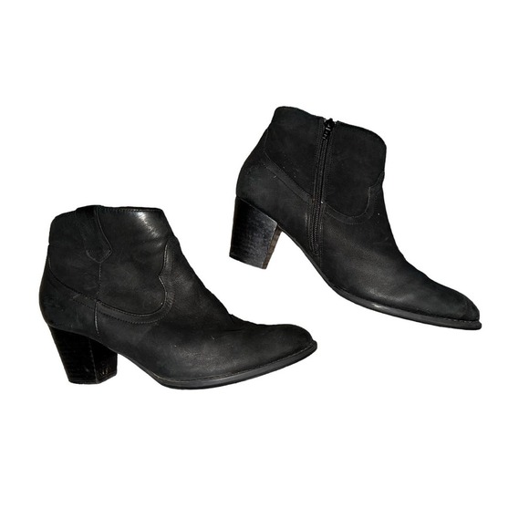 Vionic Windom Nubuck Leather Stacked Heel Western Ankle Boot Size 9.5 - Picture 2 of 10